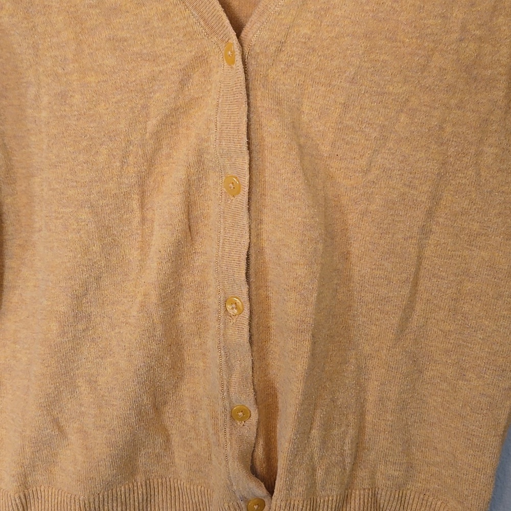 Merona | Gold Button Cardigan Size Medium - Picture 4 of 8